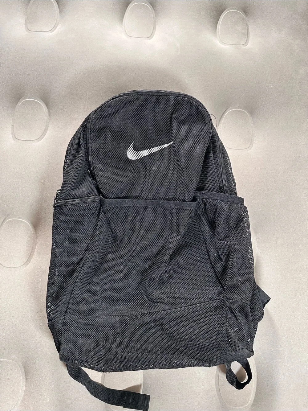 Nike Brasilia MESH 9.0 IX Backpack Retro Y2K Charcoal 2000s School Travel Bag